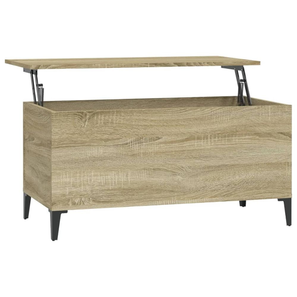 Vidaxl Konferenčný stolík dub sonoma 90x44,5x45 cm spracované drevo